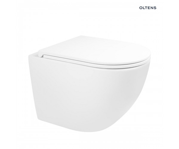 Oltens Hamnes Stille miska WC wisząca PureRim biała 42021000