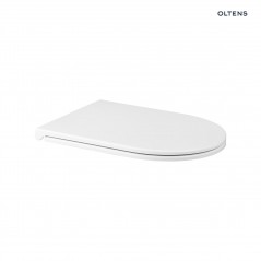 Zestaw Oltens Hamnes Stille miska WC wisząca PureRim z powłoką SmartClean z deską wolnoopadającą Ovan Slim biały 42522000