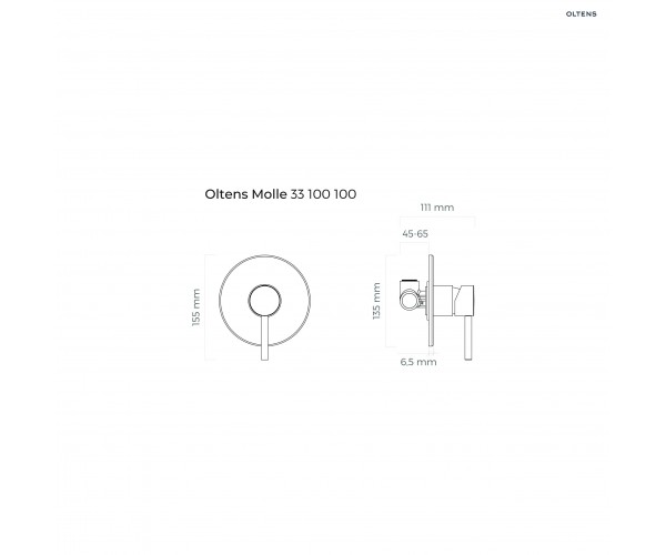 Zestaw Oltens Molle bateria prysznicowa podtynkowa z zestawem prysznicowym Ume Hvita chrom 36612100