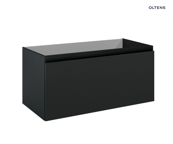 Oltens Vernal szafka 100 cm podumywalkowa wisząca czarny mat 60015300