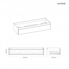 Oltens Vernal szafka 120 cm podumywalkowa wisząca szary mat 60012700