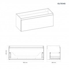 Oltens Vernal szafka 120 cm podumywalkowa wisząca szary mat 60016700