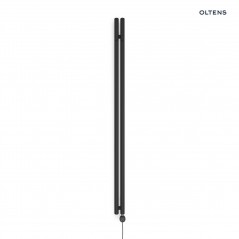 Oltens Stang (e) grzejnik łazienkowy 180x9,5 cm elektryczny czarny mat 55110300