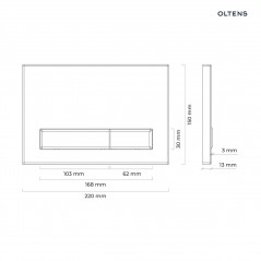 Oltens Torne przycisk spłukujący do WC biały mat 57101900
