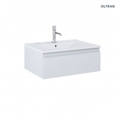Zestaw Oltens Vernal umywalka z szafką 60 cm biały/szary mat 68004700