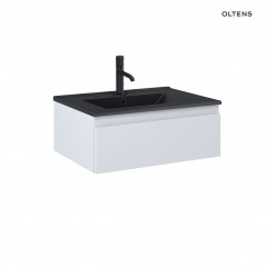Zestaw Oltens Vernal umywalka z szafką 60 cm czarny mat/szary mat 68005700
