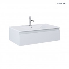 Zestaw Oltens Vernal umywalka z szafką 80 cm biały/szary mat 68006700