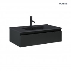 Zestaw Oltens Vernal umywalka z szafką 80 cm czarny mat 68007300