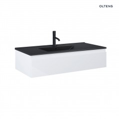 Zestaw Oltens Vernal umywalka z szafką 100 cm czarny mat/biały połysk 68009000