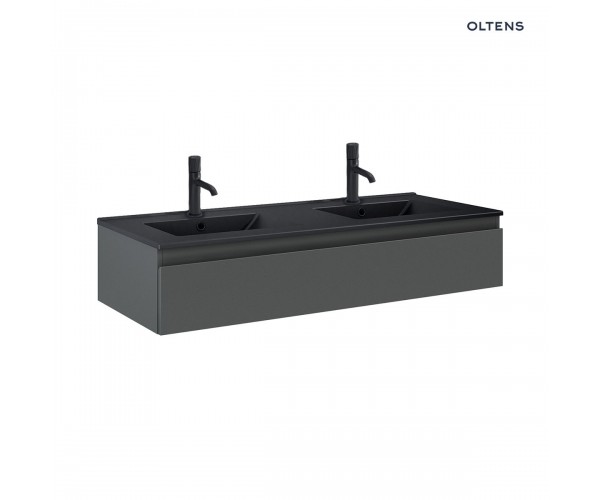 Oltens Vernal umywalka z szafką 120 cm czarny mat/grafit mat 68011400