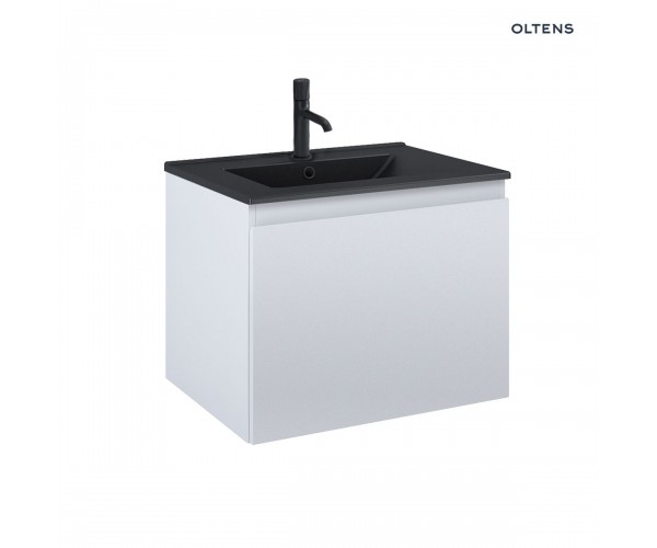 Zestaw Oltens Vernal umywalka z szafką 60 cm czarny mat/szary mat 68013700