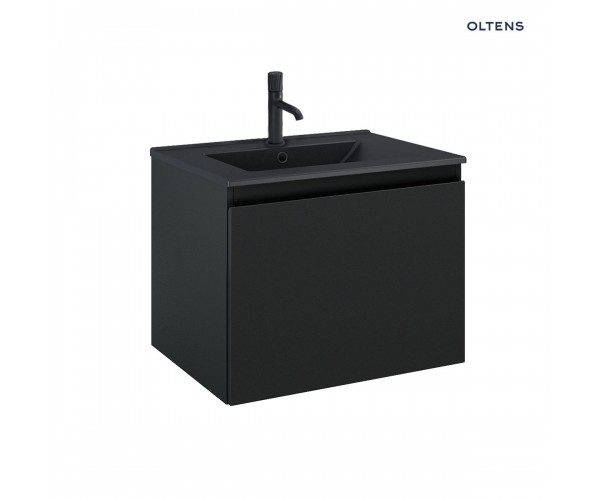 Zestaw Oltens Vernal umywalka z szafką 60 cm czarny mat 68013300