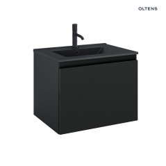 Zestaw Oltens Vernal umywalka z szafką 60 cm czarny mat 68013300