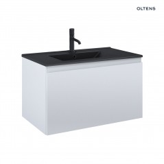 Zestaw Oltens Vernal umywalka z szafką 80 cm czarny mat/szary mat 68015700