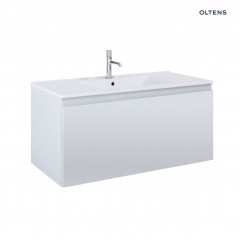Zestaw Oltens Vernal umywalka z szafką 100 cm biały/szary mat 68016700