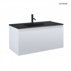 Zestaw Oltens Vernal umywalka z szafką 100 cm czarny mat/szary mat 68017700