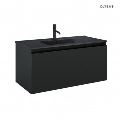 Zestaw Oltens Vernal umywalka z szafką 100 cm czarny mat 68017300