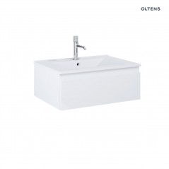 Zestaw Oltens Vernal umywalka z szafką 60 cm biały połysk 68020000