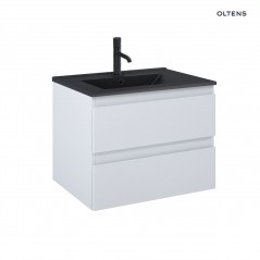 Zestaw Oltens Vernal umywalka z szafką 60 cm czarny mat/szary mat 68036700