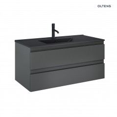 Zestaw Oltens Vernal umywalka z szafką 100 cm czarny mat/grafit mat 68038400