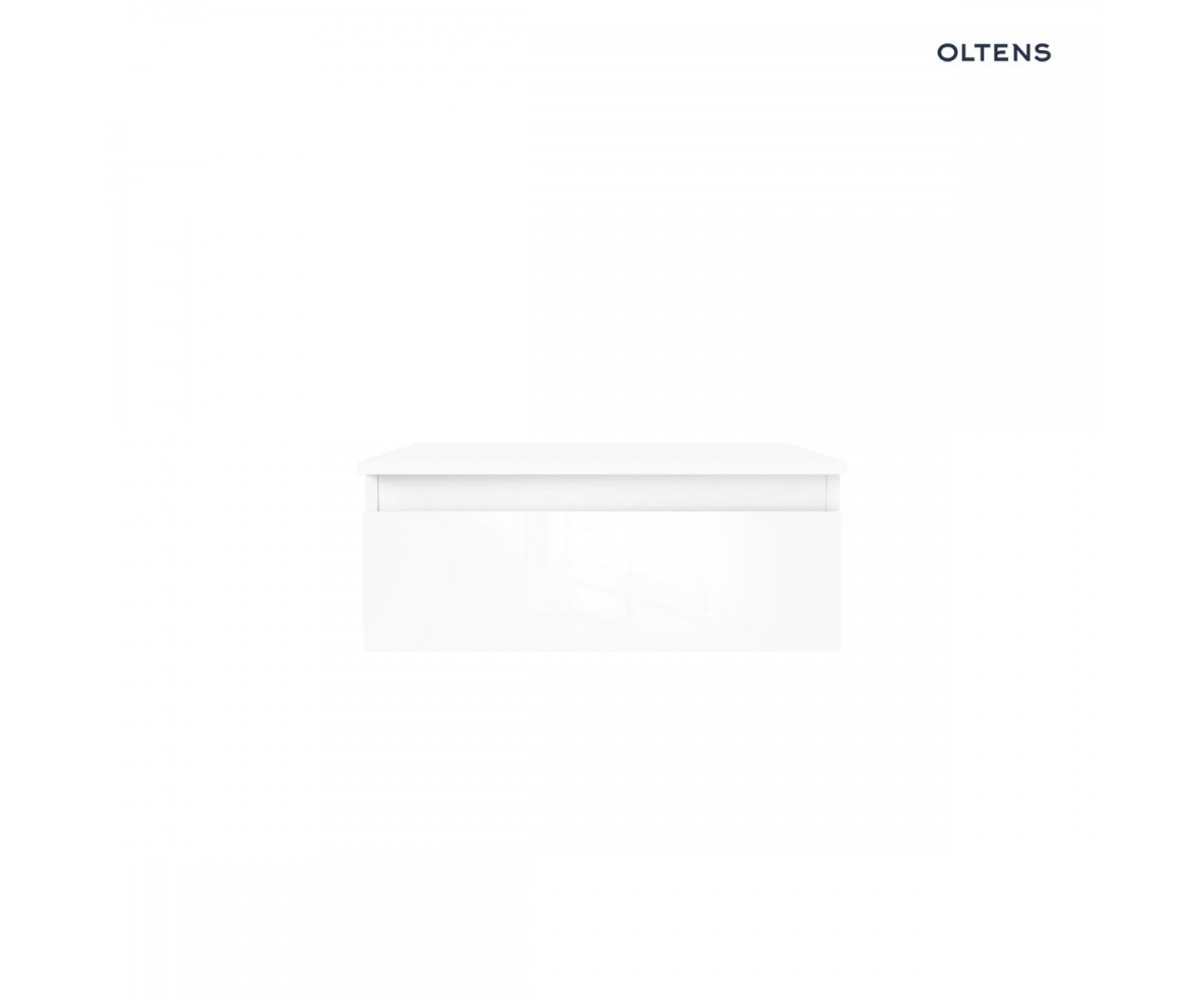 Oltens Vernal szafka 60 cm podumywalkowa wisząca z blatem biały połysk 68100000