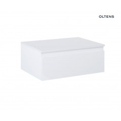 Oltens Vernal szafka 60 cm podumywalkowa wisząca z blatem biały połysk 68100000