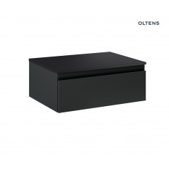Oltens Vernal szafka 60 cm podumywalkowa wisząca z blatem czarny mat 68100300