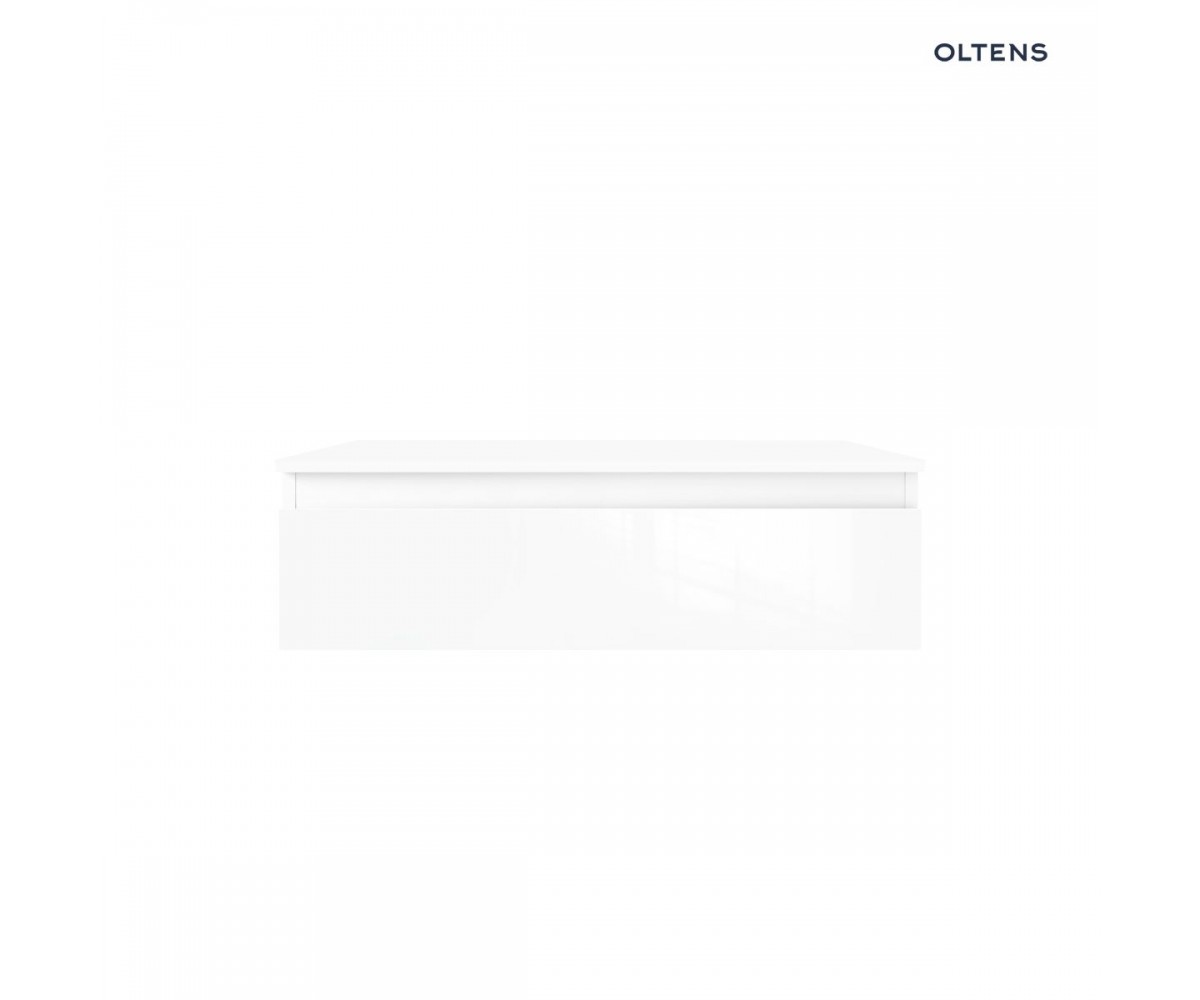Oltens Vernal szafka 80 cm podumywalkowa wisząca z blatem biały połysk 68101000