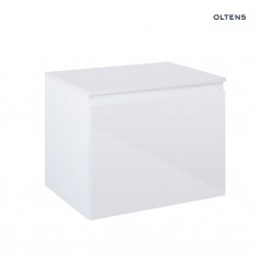 Oltens Vernal szafka 60 cm podumywalkowa wisząca z blatem biały połysk 68104000
