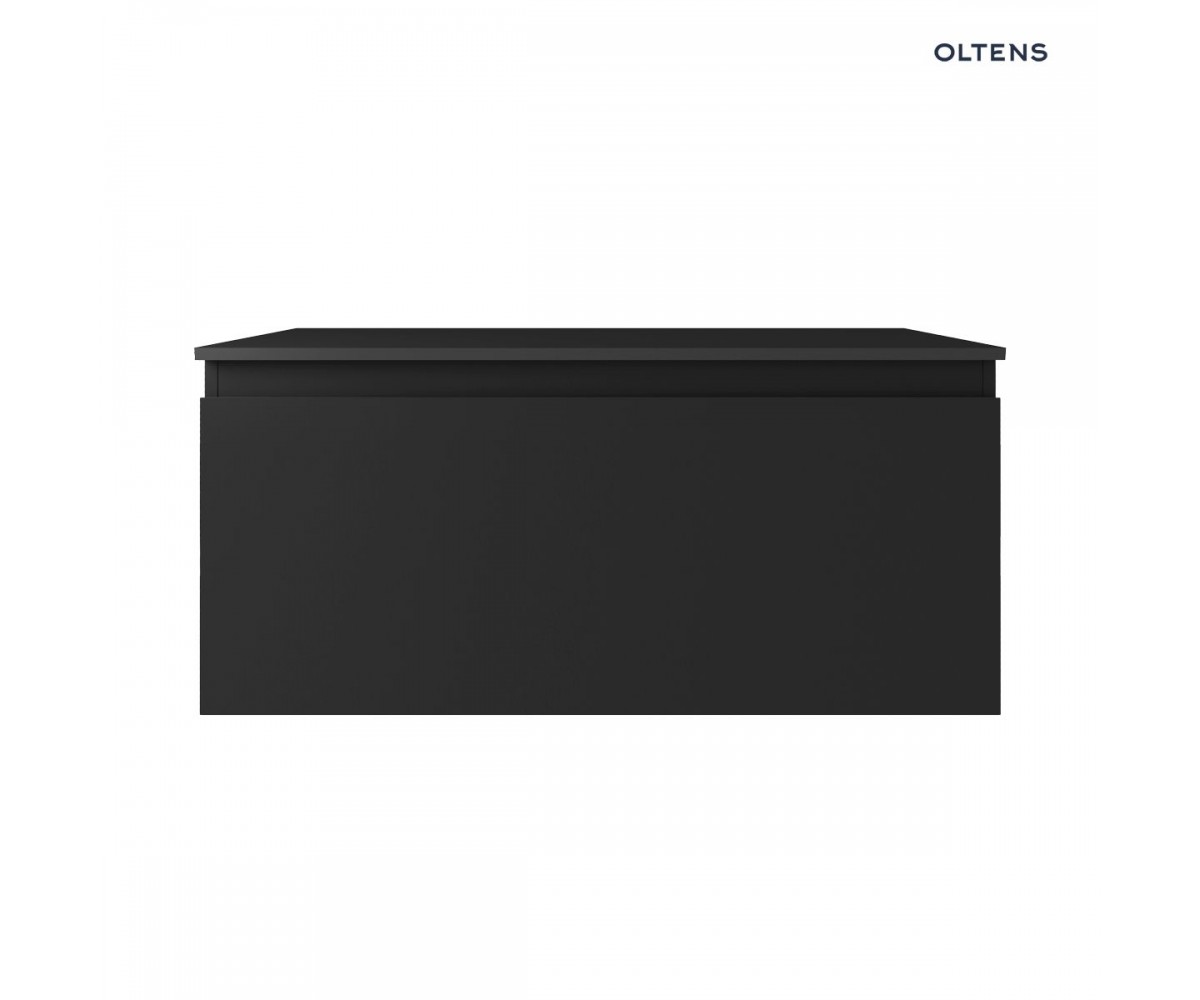 Oltens Vernal szafka 100 cm podumywalkowa wisząca z blatem czarny mat 68105300