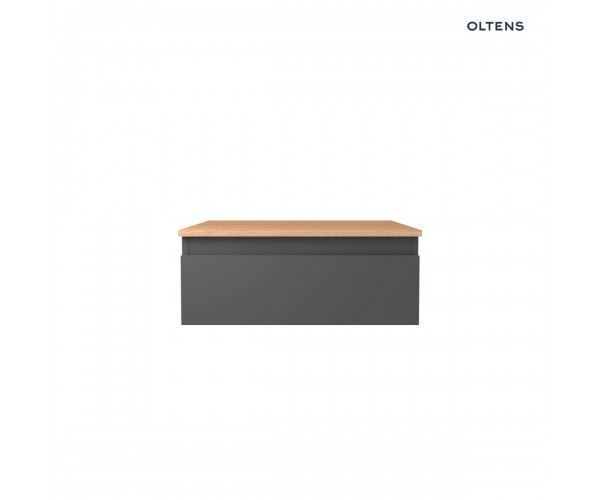 Oltens Vernal szafka 60 cm podumywalkowa wisząca z blatem grafit mat/dąb 68107400