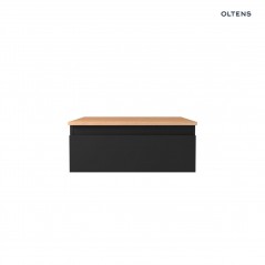 Oltens Vernal szafka 60 cm podumywalkowa wisząca z blatem czarny mat/dąb 68107300