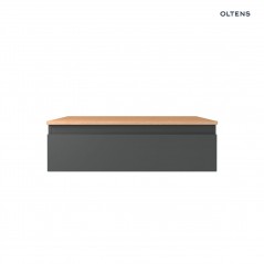 Oltens Vernal szafka 80 cm podumywalkowa wisząca z blatem grafit mat/dąb 68108400