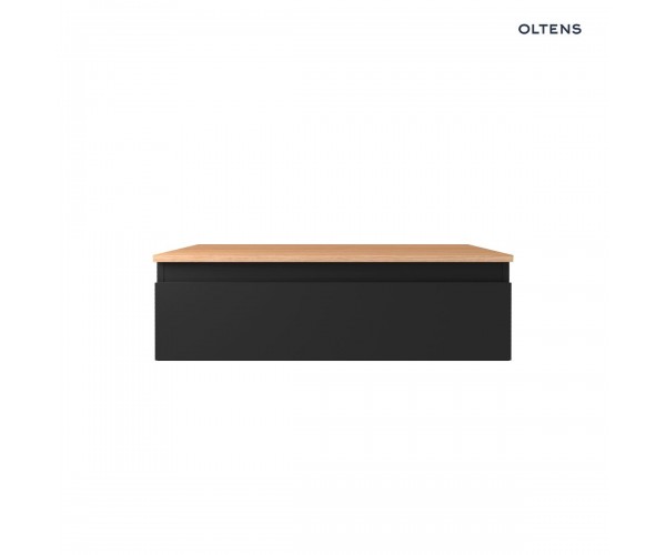 Oltens Vernal szafka 80 cm podumywalkowa wisząca z blatem czarny mat/dąb 68108300
