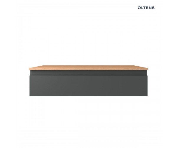 Oltens Vernal szafka 100 cm podumywalkowa wisząca z blatem grafit mat/dąb 68109400