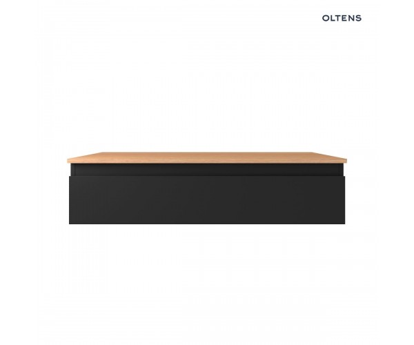 Oltens Vernal szafka 100 cm podumywalkowa wisząca z blatem czarny mat/dąb 68109300