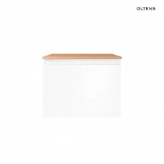 Oltens Vernal szafka 60 cm podumywalkowa wisząca z blatem biały połysk/dąb 68111000