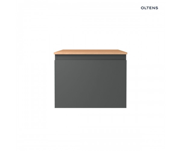 Oltens Vernal szafka 60 cm podumywalkowa wisząca z blatem grafit mt/dąb 68111400