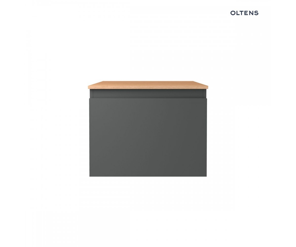 Oltens Vernal szafka 60 cm podumywalkowa wisząca z blatem grafit mt/dąb 68111400