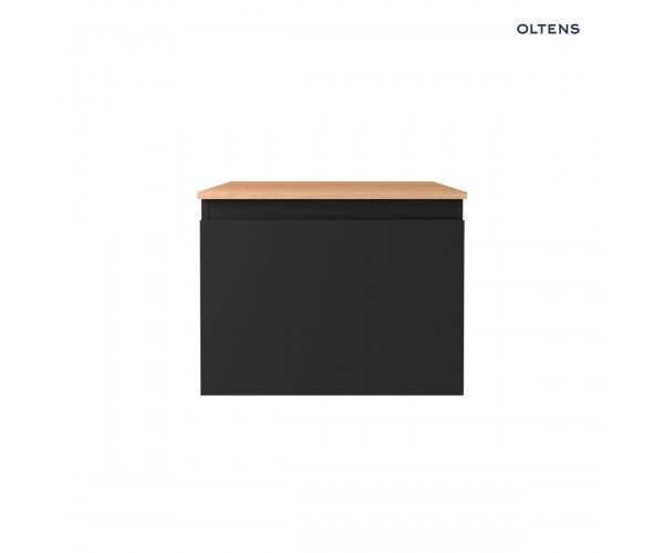 Oltens Vernal szafka 60 cm podumywalkowa wisząca z blatem czarny mat/dąb 68111300