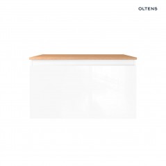 Oltens Vernal szafka 80 cm podumywalkowa wisząca z blatem biały połysk/dąb 68112000