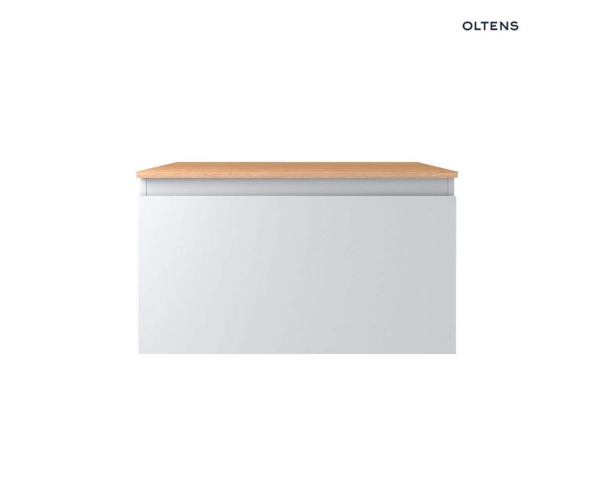 Oltens Vernal szafka 80 cm podumywalkowa wisząca z blatem szary mat/dąb 68112700