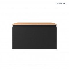 Oltens Vernal szafka 80 cm podumywalkowa wisząca z blatem czarny mat/dąb 68112300