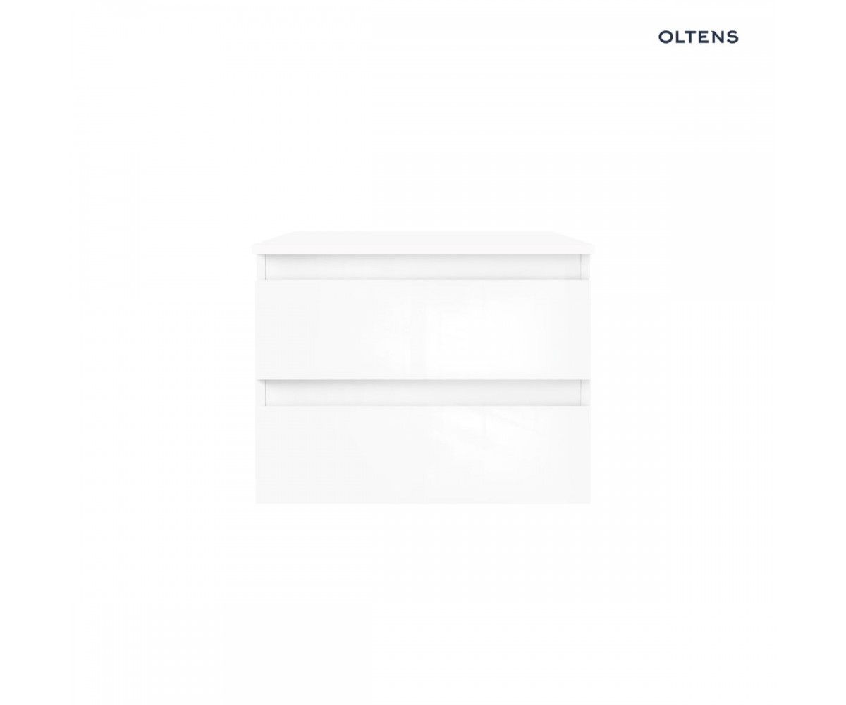 Oltens Vernal szafka 60 cm podumywalkowa wisząca z blatem biały połysk 68115000