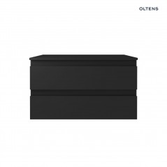 Oltens Vernal szafka 80 cm podumywalkowa wisząca z blatem czarny mat 68116300