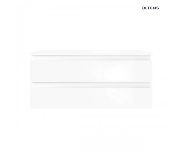 Oltens Vernal szafka 100 cm podumywalkowa wisząca z blatem biały połysk 68117000