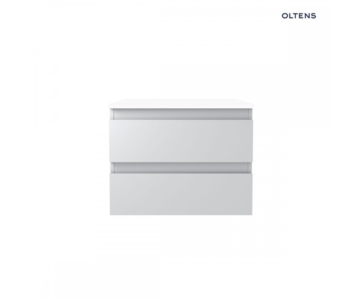 Oltens Vernal szafka 60 cm podumywalkowa wisząca z blatem szary mat/biały połysk 68121700