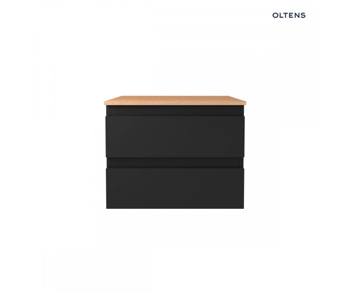 Oltens Vernal szafka 60 cm podumywalkowa wisząca z blatem czarny mat/dąb 68124300