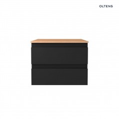 Oltens Vernal szafka 60 cm podumywalkowa wisząca z blatem czarny mat/dąb 68124300