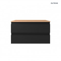 Oltens Vernal szafka 80 cm podumywalkowa wisząca z blatem czarny mat/dąb 68125300
